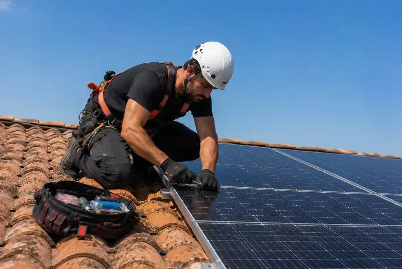 Maintenance et monitoring de panneaux solaires à Bouin